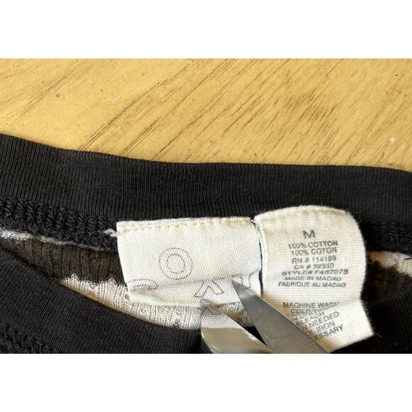 90s VTG ROXY Striped Shirt Black Sheer Thumbs 90s Sheer Goth Surfer Girl Med - Picture 8 of 11